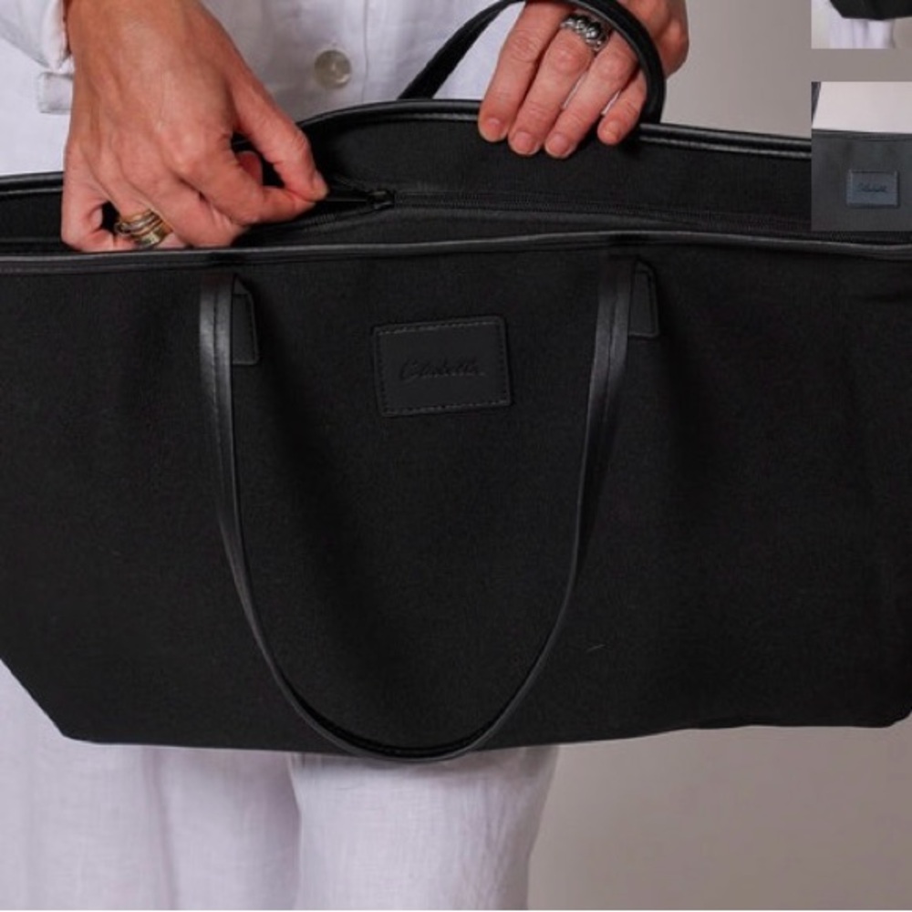 NIB Cleobella Black Canvas Tote - Picture 2 of 10